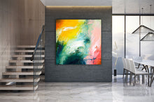 Load image into Gallery viewer, Red Green Yellow Abstract Painting Modern Decor Custom Art Bp107