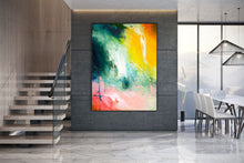 Load image into Gallery viewer, Red Green Yellow Abstract Painting Modern Decor Custom Art Bp107