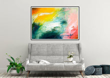 Load image into Gallery viewer, Red Green Yellow Abstract Painting Modern Decor Custom Art Bp107