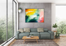 Load image into Gallery viewer, Red Green Yellow Abstract Painting Modern Decor Custom Art Bp107
