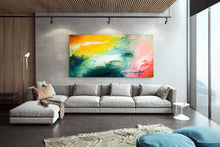 Load image into Gallery viewer, Red Green Yellow Abstract Painting Modern Decor Custom Art Bp107