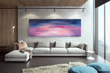 Load image into Gallery viewer, Purple and Navy Blue Abstract Painting Xl Canvas Wall Art Dp026