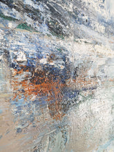 Load image into Gallery viewer, Large Texture Abstract Painting Blue White Abstract Art Bp095