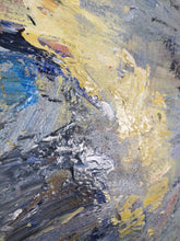 Load image into Gallery viewer, Original Abstract Canvas Wall Art Office Decor,Grey Painting Yellow Painting Dp136