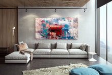 Load image into Gallery viewer, Red Blue Orange Abstract Painting on Canvas Large Wall Art Dining Room Bp117
