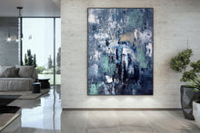 Load image into Gallery viewer, Deep Blue Abstract Painting Living Room Wall Art Large Artwork Dp078