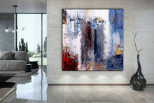 Load image into Gallery viewer, Blue Grey White Texture Wall Art,Contemporary Modern Decor Bp010