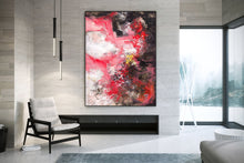 Load image into Gallery viewer, Red Brown White Abstract Painting Dine Room Wall Art Bp111