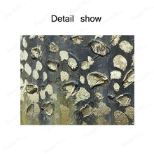 Load image into Gallery viewer, Gold art abstract painting canvas gray wall art  for living room Gp025