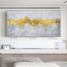 Load image into Gallery viewer, Large Gold Abstract Painting Modern Decor Gold Gray Painting Dp036