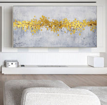 Load image into Gallery viewer, Large Gold Abstract Painting Modern Decor Gold Gray Painting Dp036