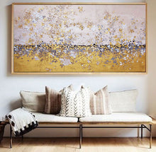 Load image into Gallery viewer, Gold Leaf Abstract Art Painting Modern Landscape Painting on Canvas Dp062