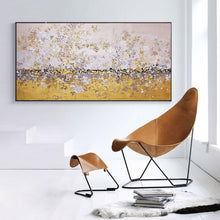Load image into Gallery viewer, Gold Leaf Abstract Art Painting Modern Landscape Painting on Canvas Dp062