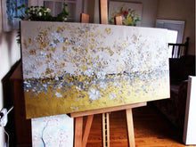 Load image into Gallery viewer, Gold Leaf Abstract Art Painting Modern Landscape Painting on Canvas Dp062