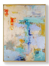 Load image into Gallery viewer, Large Beige Abstract Painting, Purple Abstract Painting Bp094