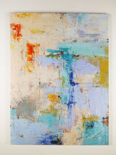 Load image into Gallery viewer, Large Beige Abstract Painting, Purple Abstract Painting Bp094