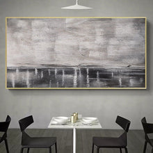 Load image into Gallery viewer, Canvas Wall Art Large White Grey Painting, Office Decor Gp028