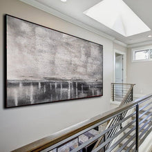 Load image into Gallery viewer, Canvas Wall Art Large White Grey Painting, Office Decor Gp028
