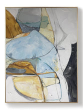 Load image into Gallery viewer, Gold Blue Abstract Painting Large Colorful Canvas Art Np062