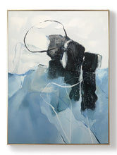 Load image into Gallery viewer, Light Blue Painting Green Painting, Minimalist Abstract Painting Gp016