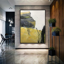 Load image into Gallery viewer, Oversized Modern Art Yellow Painting, Minimalist Abstract Art Yl003