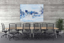 Load image into Gallery viewer, Large Contemporary Canvas Wall Art Blue Acrylic Painting On Canvas Bp052