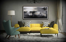 Load image into Gallery viewer, Oversized Black and White Art Minimal Painting, Black & White Abstract Painting Bp049