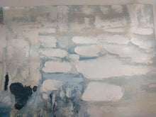 Load image into Gallery viewer, Blue Abstract Painting Canvas Original White Abstract Art Qp076
