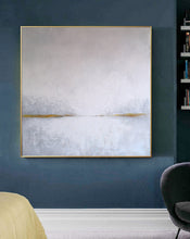 Load image into Gallery viewer, Abstract Sky Painting, Sea Abstract Painting Gray Yellow Painting Dp090