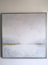 Load image into Gallery viewer, Abstract Sky Painting, Sea Abstract Painting Gray Yellow Painting Dp090