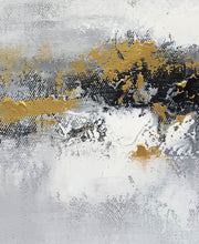 Load image into Gallery viewer, Grey Gold Abstract Painting Living Room Wall Art Office Painting Yp015