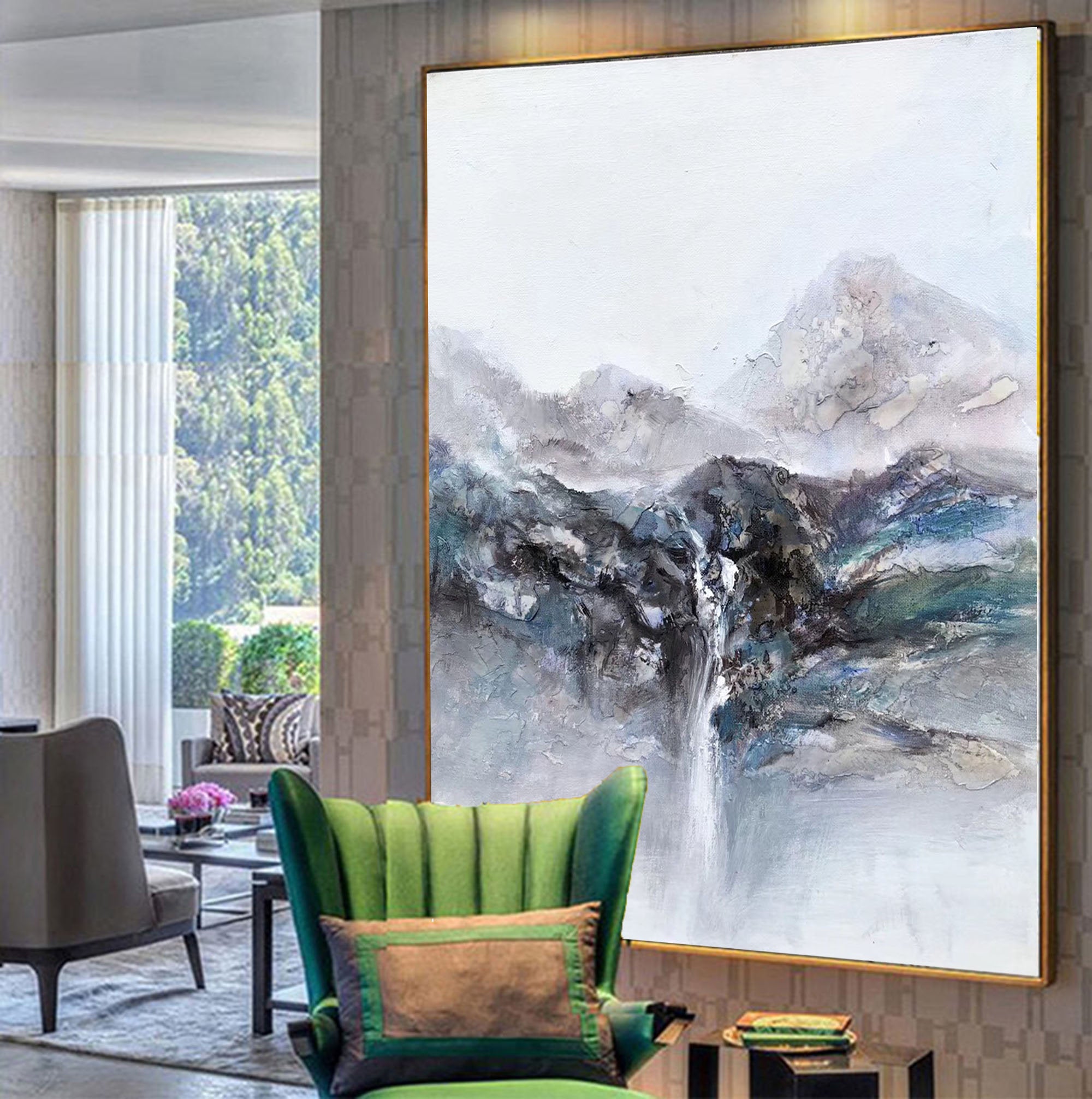 Modern Abstract Wall Art Big Painting for Living Room Np097 – Extra Large  Wall Art, image size:2000x2012