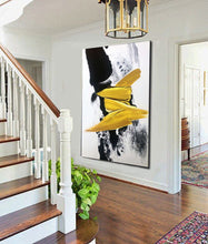 Load image into Gallery viewer, Black And White God Abstract Painting Large Modern Wall Art Np077