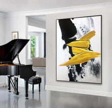 Load image into Gallery viewer, Black And White God Abstract Painting Large Modern Wall Art Np077