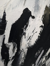 Load image into Gallery viewer, Black And White Canvas Art Abstract Minimalist Painting Op023
