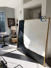 Load image into Gallery viewer, Black and White Abstract Painting Original Textured Painting Yp043