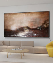 Load image into Gallery viewer, Brown Abstract Painting on Canvas Sunset Abstract Painting Op073