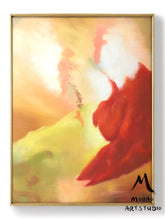 Load image into Gallery viewer, Minimalist Abstract Art Large Red Abstract Painting Pink Painting Np049
