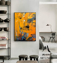 Load image into Gallery viewer, Art for Large Wall Yellow Painting Abstract Art Gp024