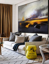 Load image into Gallery viewer, Large Textured Wall Art Sea Oil Painting, Abstract Sky Painting Gp021