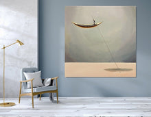 Load image into Gallery viewer, Oversized Wall Art for Living Room Boat Painting, Wall Decor Art Bt001