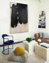 Load image into Gallery viewer, Minimalist Painting on Canvas Black and White Painting Op051