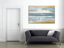 Load image into Gallery viewer, Beach Sunset Painting Coastal Painting Ocean Art Blue Sea Abstract Op079