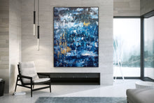 Load image into Gallery viewer, Blue Gode Abstract Painting Modern Office Art Xl Canvas Wall Art DP021