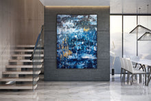 Load image into Gallery viewer, Blue Gode Abstract Painting Modern Office Art Xl Canvas Wall Art DP021