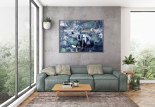 Load image into Gallery viewer, Deep Blue Abstract Painting Living Room Wall Art Large Artwork Dp078