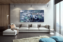 Load image into Gallery viewer, Deep Blue Abstract Painting Living Room Wall Art Large Artwork Dp078