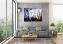 Load image into Gallery viewer, Purple White Knife Painting Living Room Wall Art Extra Large Artwork Dp086
