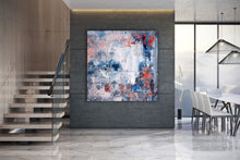 Load image into Gallery viewer, Navy Blue Wall Art Painting on Canvas Living Room Modern Wall Art Dp033