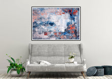 Load image into Gallery viewer, Navy Blue Wall Art Painting on Canvas Living Room Modern Wall Art Dp033